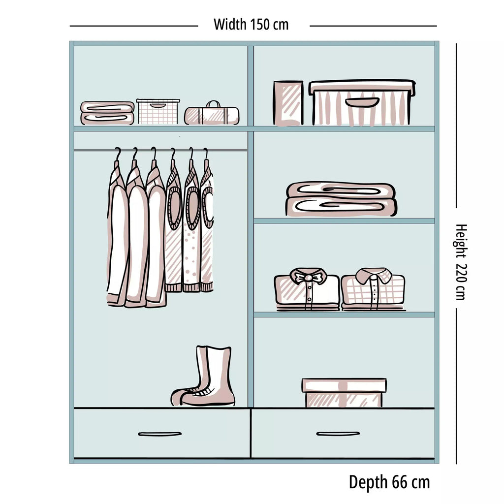 Sycylia High gloss wardrobe