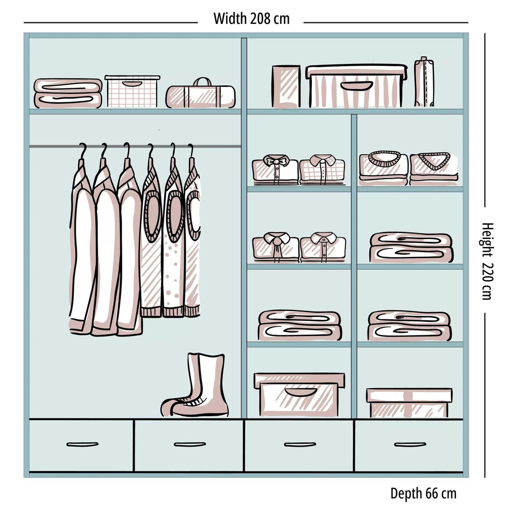 Sycylia High gloss wardrobe